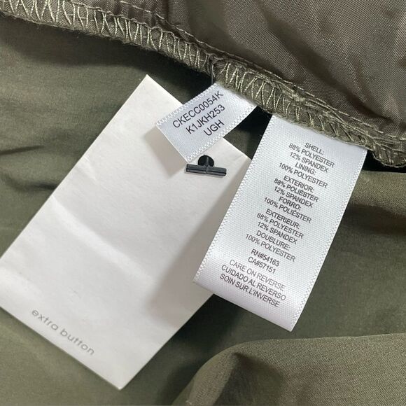 NWT Calvin Klein Cargo Pants Lightweight Size 10‎ Caper Green - Picture 6 of 8
